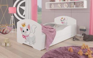 Lastensänky Adrk Furniture Pepe Cat, 80x160 cm, valkoinen hinta ja tiedot | Lastensängyt | hobbyhall.fi