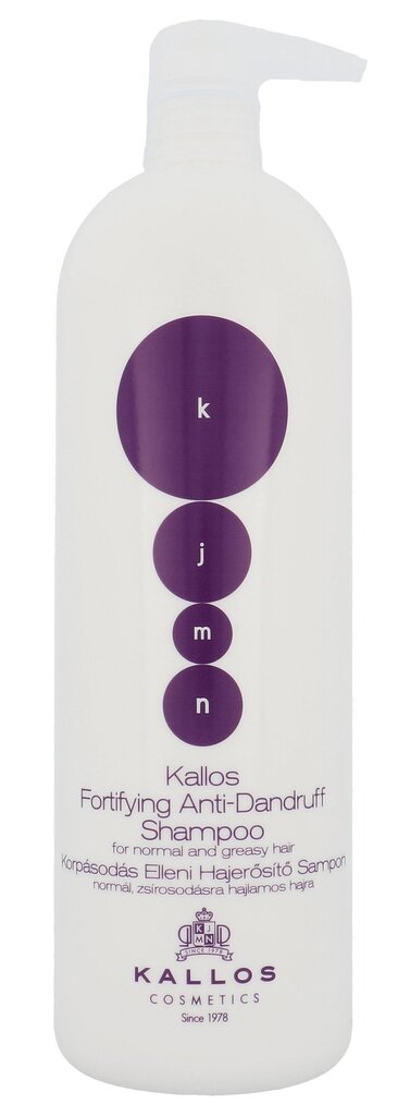 Kallos KJMN Fortifying Anti-Dandruff shampoo 1000 ml hinta ja tiedot | Shampoot | hobbyhall.fi