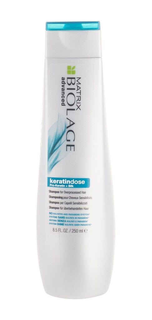 Shampoo kemiallisesti vaurioituneille hiuksille MATRIX Biolage Keratindose 250 ml hinta ja tiedot | Shampoot | hobbyhall.fi