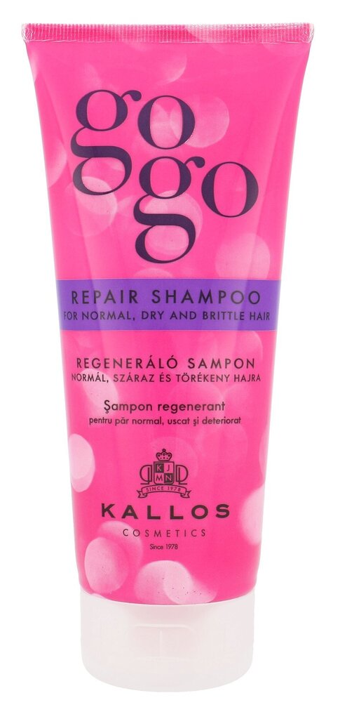 Kallos Cosmetics Gogo Repair shampoo 200 ml hinta ja tiedot | Shampoot | hobbyhall.fi