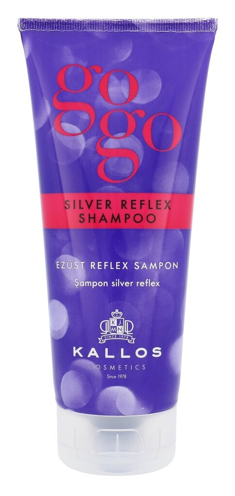 Kallos Cosmetics Gogo Silver Reflex Shampoo 200 ml hinta ja tiedot | Shampoot | hobbyhall.fi