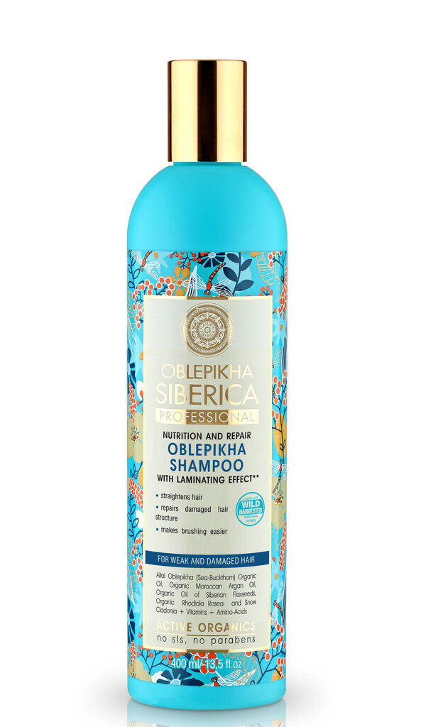 Tyrnishampoo Natura Siberica hauraille hiuksille, 400 ml hinta ja tiedot | Shampoot | hobbyhall.fi