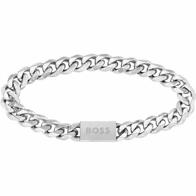 Hugo Boss Tyylikäs teräsranneke 1580144 sHB0047-19 hinta ja tiedot | Miesten korut | hobbyhall.fi