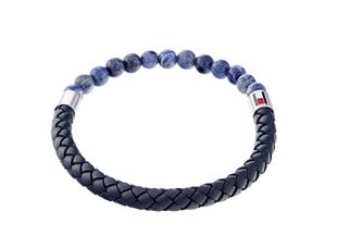 Tommy Hilfiger Alkuperäinen nahkaranneke sodaliitilla 2790475 sTH1337 hinta ja tiedot | Miesten korut | hobbyhall.fi