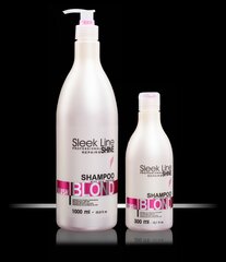 Shampoo vaaleille hiuksille Stapiz Sleek Line Blush Blonde 300 ml hinta ja tiedot | Shampoot | hobbyhall.fi