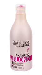 Shampoo vaaleille hiuksille Stapiz Sleek Line Blush Blonde 300 ml hinta ja tiedot | STAPIZ PROFESSIONAL Hajuvedet ja kosmetiikka | hobbyhall.fi