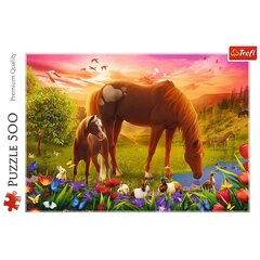 Puzzle Trefl Horses, 500 palaa hinta ja tiedot | Palapelit | hobbyhall.fi