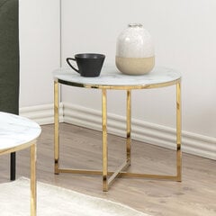 Sohvapöytä Selsey Bakar, 50cm, kulta/harmaa hinta ja tiedot | Sohvapöydät | hobbyhall.fi