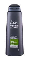 Dove Men + Care Fresh Clean shampoo miehelle 400 ml hinta ja tiedot | Shampoot | hobbyhall.fi