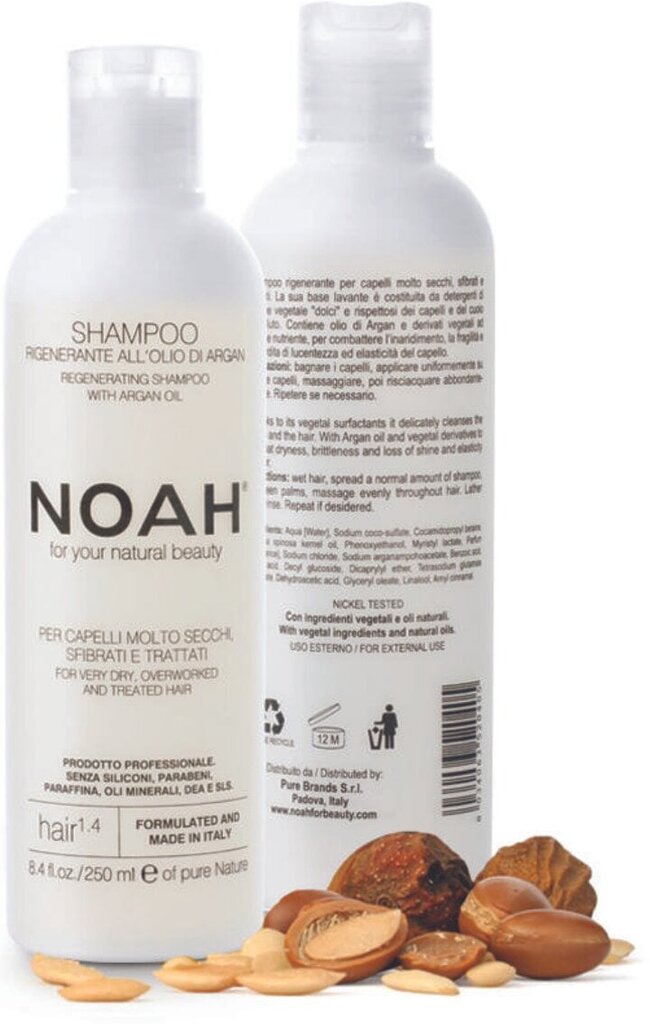 Uudistava shampoo kuiville ja kemiallisesti käsitellyille hiuksille Noah 250 ml hinta ja tiedot | Shampoot | hobbyhall.fi