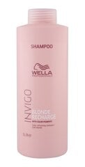 Keltainen neutraloiva shampoo Wella Blonde Recharge Invigo Shampoo 1000ml hinta ja tiedot | Shampoot | hobbyhall.fi