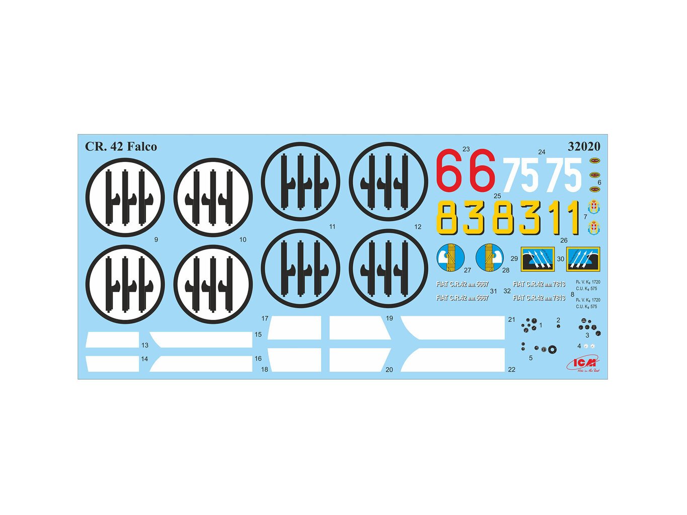 Liimattava malli ICM 32020 CR. 42 Falco 1/32 hinta ja tiedot | Koottavat pienoismallit | hobbyhall.fi