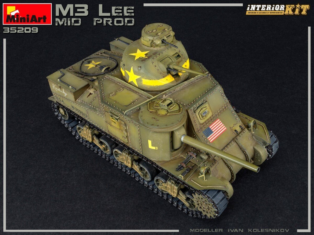 Liimattava malli MiniArt 35209 M3 Lee Mid Prod Interior Kit 1/35 hinta ja tiedot | Koottavat pienoismallit | hobbyhall.fi