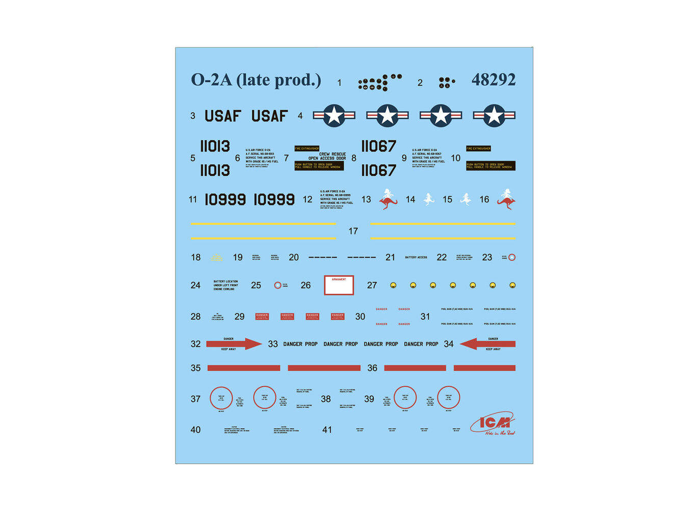 Liimattava malli Modelis ICM 48292 Cessna O-2A (myöhäinen tuotanto) 1/48 hinta ja tiedot | Koottavat pienoismallit | hobbyhall.fi