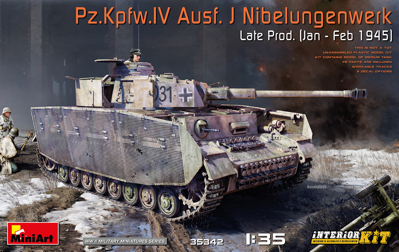 Malli MiniArt 35342 Pz.Kpfw.IV Ausf. J Nibelungenwerk Late Prod. (Jan-Feb 1945) Interior Kit 1/35 hinta ja tiedot | Koottavat pienoismallit | hobbyhall.fi