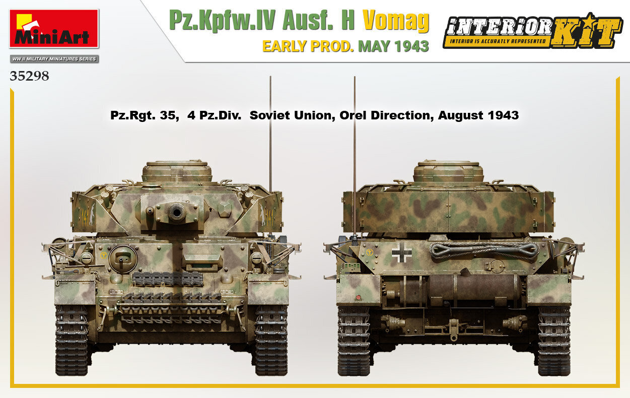 Liimattava malli MiniArt 35298 Pz.Kpfw.IV Ausf. H Vomag. Early Prod. (May 1943) Interior Kit 1/35 hinta ja tiedot | Koottavat pienoismallit | hobbyhall.fi