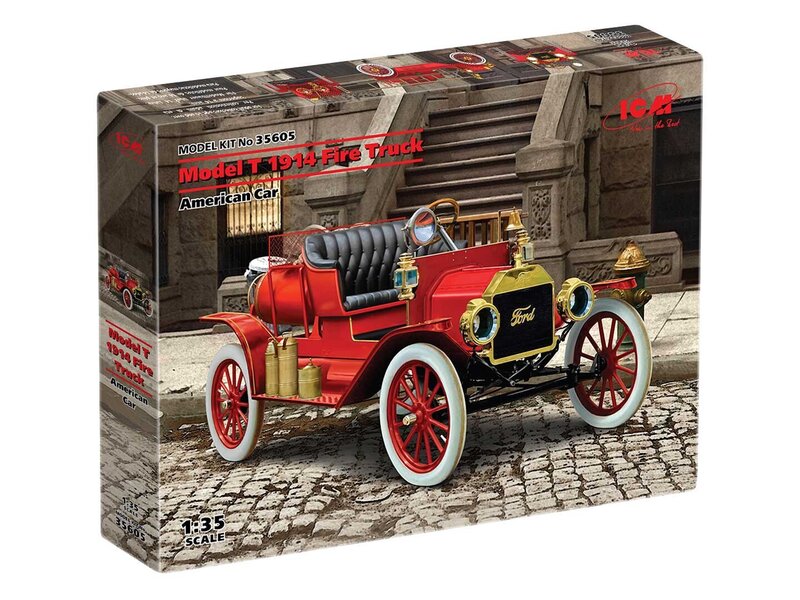 Liimattava malli ICM 35605 Model T 1914 Fire Truck 1/35