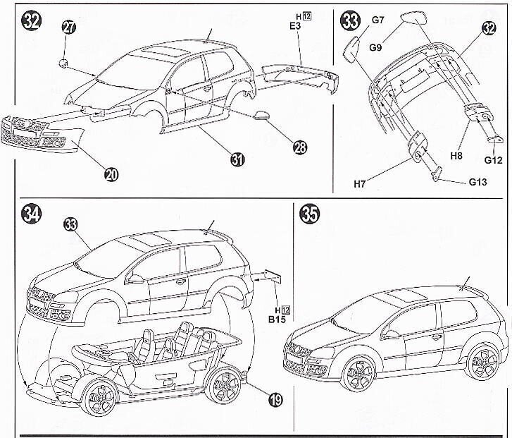 Fujimi - Volkswagen Golf GTI V, 1/24, 12315 hinta ja tiedot | LEGOT ja rakennuslelut | hobbyhall.fi