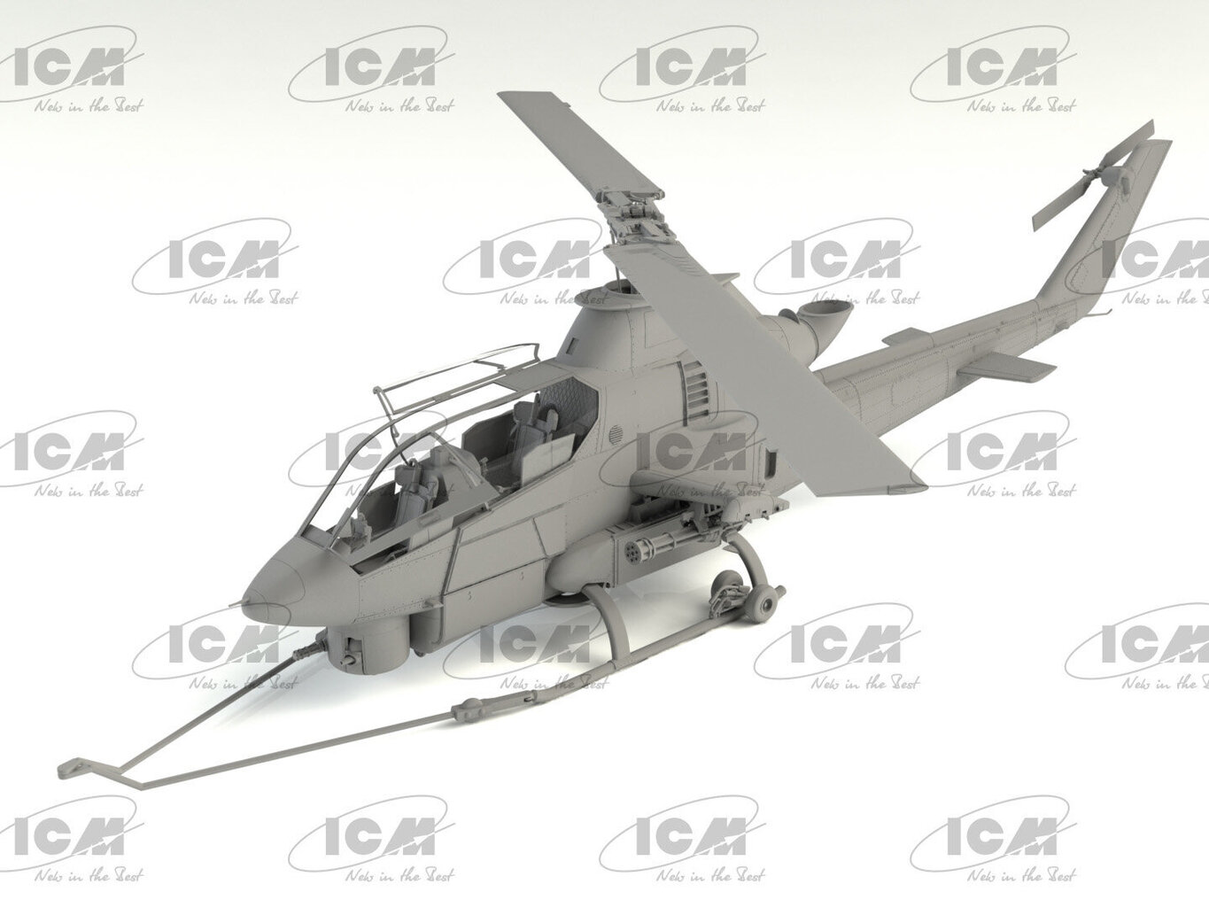 Liimattava malli ICM 32061 Amerikkalainen hyökkäyslentokone AH-1G Cobra (myöhemmin valmistettu) 1/32 hinta ja tiedot | Koottavat pienoismallit | hobbyhall.fi