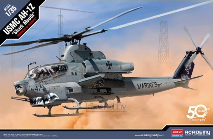 Liimattava malli Academy 12127 USMC AH-1Z "Shark Mouth" 1/35 hinta ja tiedot | Koottavat pienoismallit | hobbyhall.fi