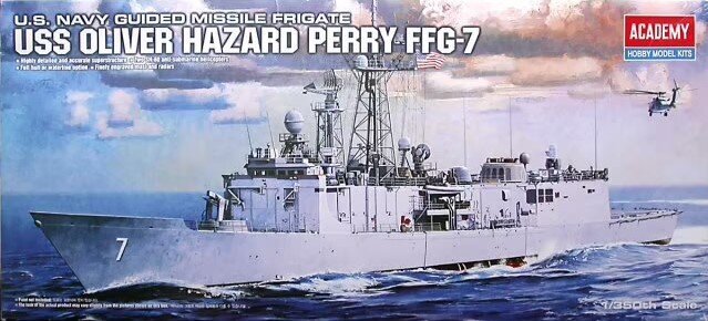 Liimattava malli Academy 14102 USS OLIVIER HAZARD PERRY FFG-7 1/350 hinta ja tiedot | Koottavat pienoismallit | hobbyhall.fi