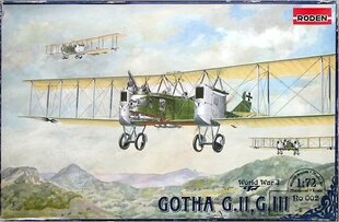 Liimattava pienoismalli Roden 002 Gotha G.II-G.III 1/72 hinta ja tiedot | Koottavat pienoismallit | hobbyhall.fi