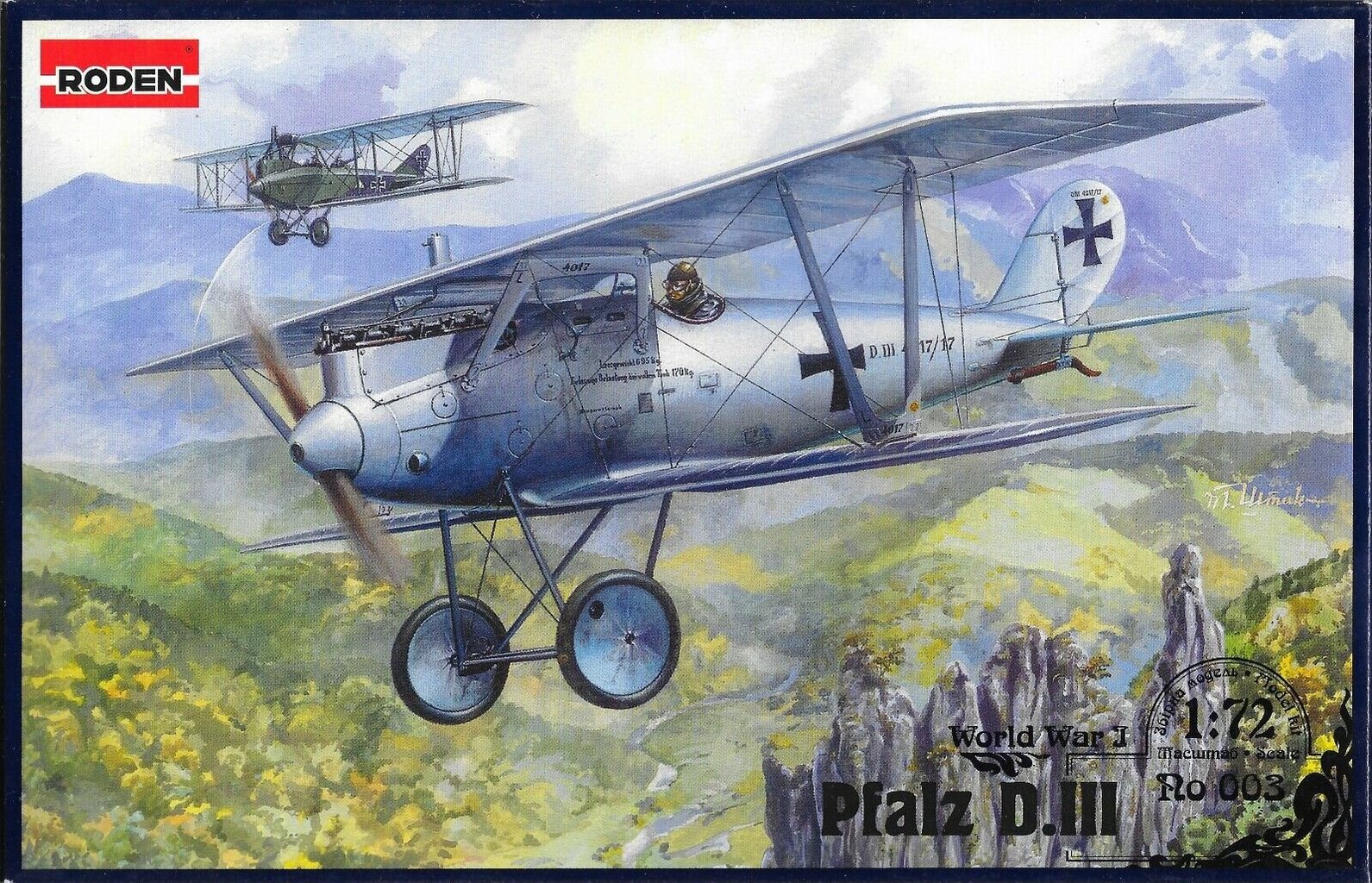 Liimattava malli Roden 003 Pfalz D.III 1/72 hinta ja tiedot | Koottavat pienoismallit | hobbyhall.fi