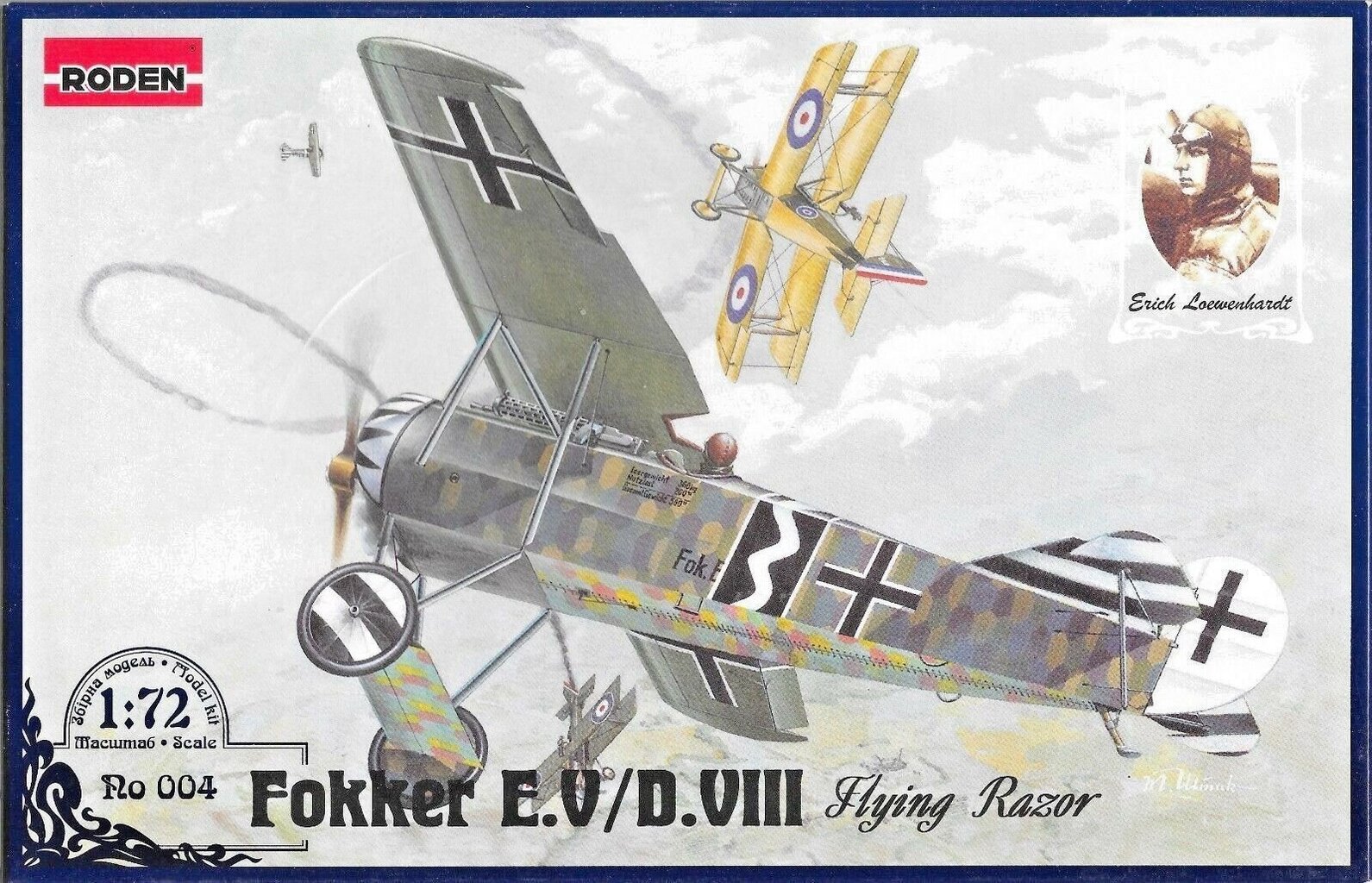 Liimattava malli Roden 004 Fokker EV/D.VIII 1/72 hinta ja tiedot | Koottavat pienoismallit | hobbyhall.fi