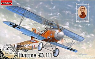 Liimattava malli Roden 012 Albatros D.III 1/72 hinta ja tiedot | Koottavat pienoismallit | hobbyhall.fi