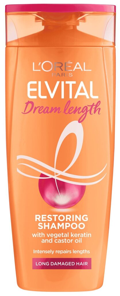 Korjaava shampoo L'Oreal Paris Elvital Dream Lenght 250 ml hinta ja tiedot | Shampoot | hobbyhall.fi