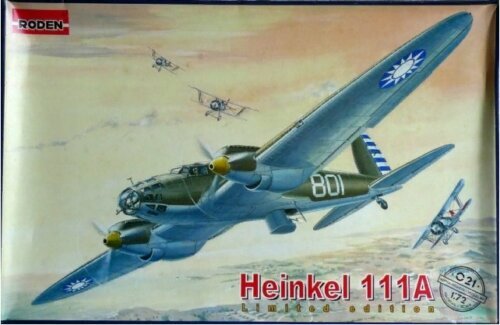 Liimattava pienoismalli Roden 021 He-111A 1/72