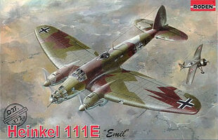 Liimattava pienoismalli Roden 027 He-111E 1/72 hinta ja tiedot | Koottavat pienoismallit | hobbyhall.fi