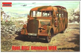 Liimattava malli Roden 726 Opel Blitz Omnibus W39 Toisen maailmansodan loppu 1/72 hinta ja tiedot | Koottavat pienoismallit | hobbyhall.fi