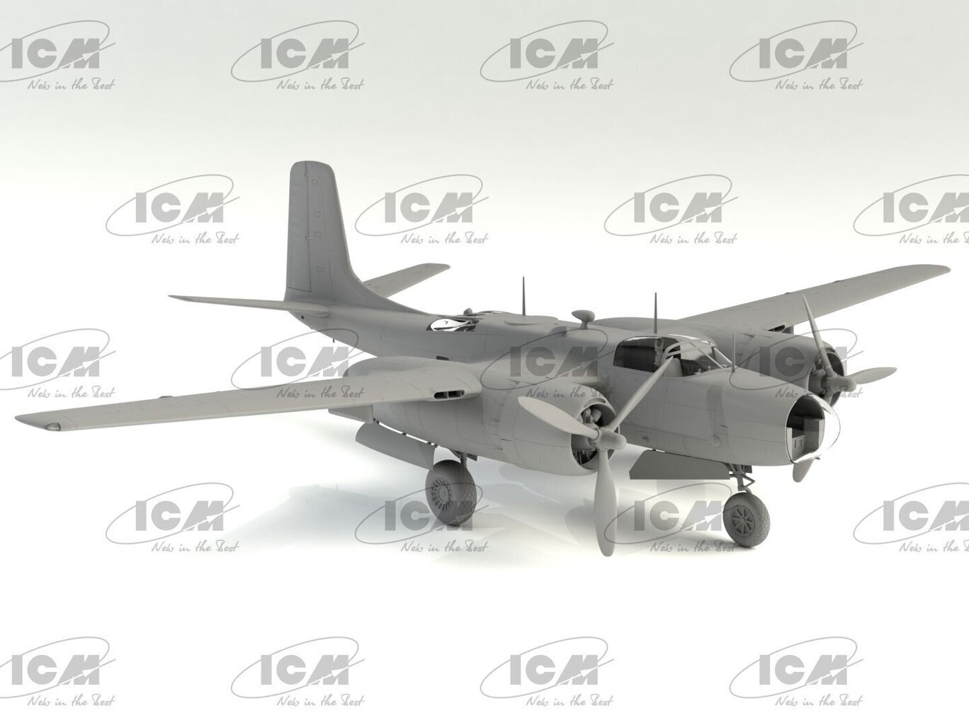 ICM-mallisarja- 'Jig Dog' JD-1D Invader US Navy Aircraft, 1/48, 48287 hinta ja tiedot | LEGOT ja rakennuslelut | hobbyhall.fi