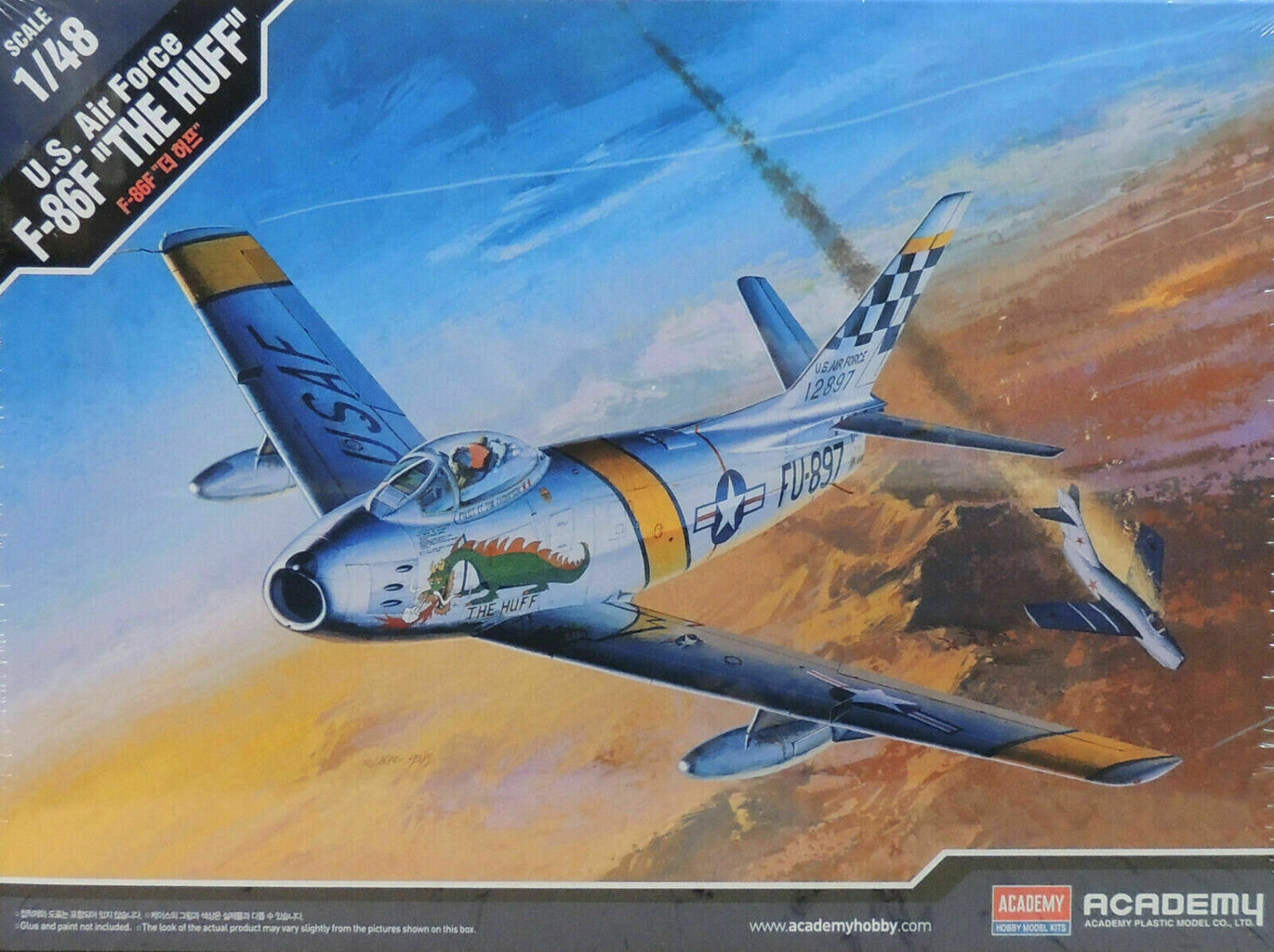 Liimattava pienoismalli Academy 12234 F-86F THE HUFF LE 1/48 hinta ja tiedot | Koottavat pienoismallit | hobbyhall.fi