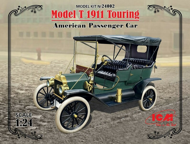 Kokoonpantava malli ICM 24002 Model T 1911 Touring, American Passenger Car 1/24