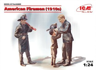 Koottava pienoismalli ICM 24005 American Firemen (1910s) (3 hahmoa) 1/24 hinta ja tiedot | Koottavat pienoismallit | hobbyhall.fi