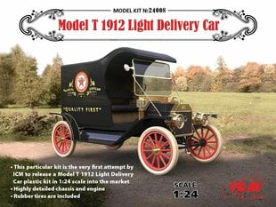 Kokoonpantava malli ICM 24008 Model T 1912 Light Delivery Car 1/24 hinta ja tiedot | ICM Urheilu ja vapaa-aika | hobbyhall.fi