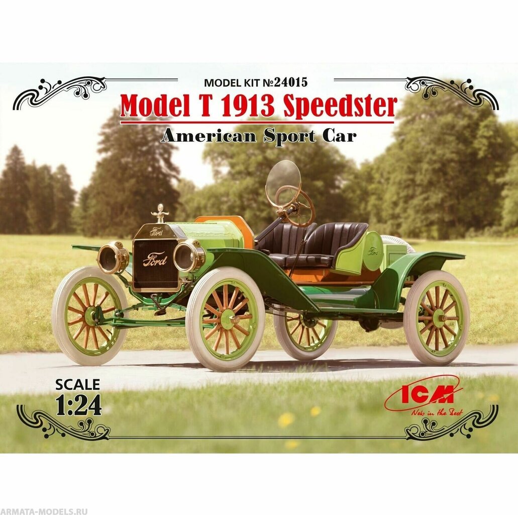 Kokoonpantava malli ICM 24015 Model T 1913 Speedster, American Sport Car 1/24 hinta ja tiedot | Koottavat pienoismallit | hobbyhall.fi