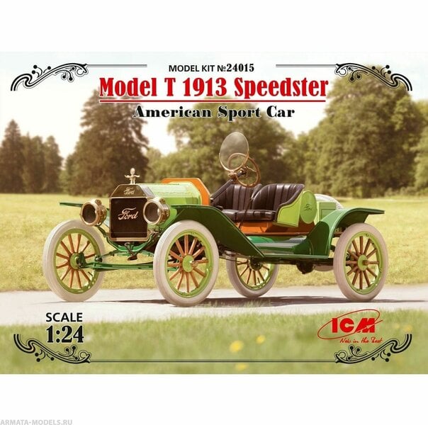 Kokoonpantava malli ICM 24015 Model T 1913 Speedster, American Sport Car 1/24