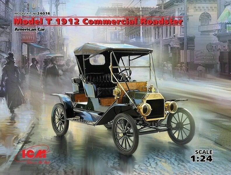 Kokoonpantava malli ICM 24016 Model T 1912 Commercial Roadster, American Car 1/24