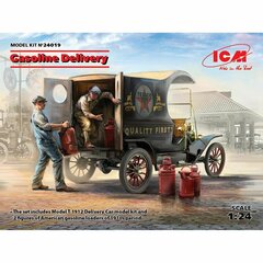 Kokoonpantava malli ICM 24019 Gasoline Delivery, Model T 1912 Delivery Car with American Gasoline Loaders 1/24 hinta ja tiedot | Koottavat pienoismallit | hobbyhall.fi