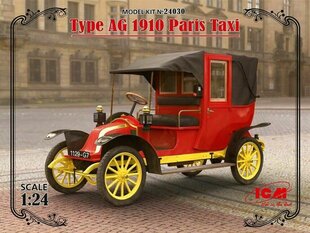 Koottava pienoismalli ICM 24030 Tyyppi AG 1910 Paris Taxi 1/24 hinta ja tiedot | Koottavat pienoismallit | hobbyhall.fi