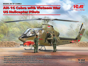 Kokoonpantava malli ICM 32062 AH-1G Cobra with Vietnam War US Helicopter Pilots 1/32 hinta ja tiedot | Koottavat pienoismallit | hobbyhall.fi