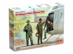 Koottava pienoismalli ICM 32114 US Helikopterilentäjät (Vietnamin sota) 1/32 hinta ja tiedot | ICM Urheilu ja vapaa-aika | hobbyhall.fi