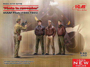 Kokoonpantava malli ICM 32116 'Photo to remember', USAAF Pilots (1944-1945) 1/32 hinta ja tiedot | Koottavat pienoismallit | hobbyhall.fi