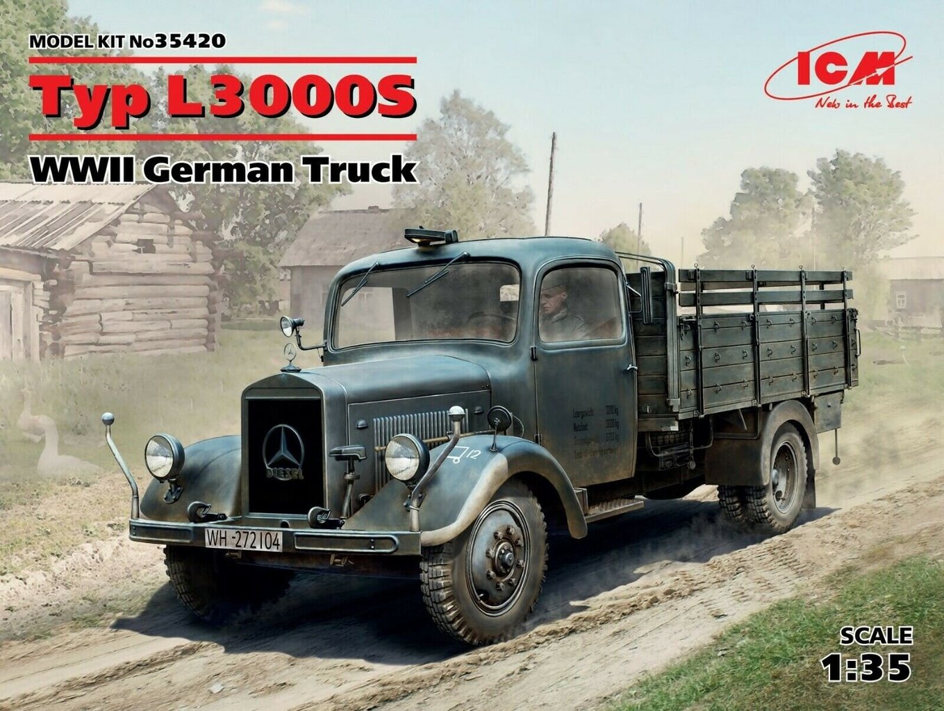Koottava pienoismalli ICM 35420 Typ L3000S, WWII German Truck 1/35 hinta ja tiedot | Koottavat pienoismallit | hobbyhall.fi