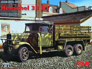 Kokoonpantava malli ICM 35466 Henschel 33 D1, WWII German Army Truck 1/35 hinta ja tiedot | Koottavat pienoismallit | hobbyhall.fi