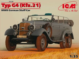 Kokoonpantava malli ICM 35538 Typ G4 (Kfz.21), WWII German Staff Car 1/35 hinta ja tiedot | Koottavat pienoismallit | hobbyhall.fi