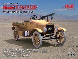 Kokoonpantava malli ICM 35663 Model T 1917 LCP, WWI Australian Army Car 1/35 hinta ja tiedot | Koottavat pienoismallit | hobbyhall.fi